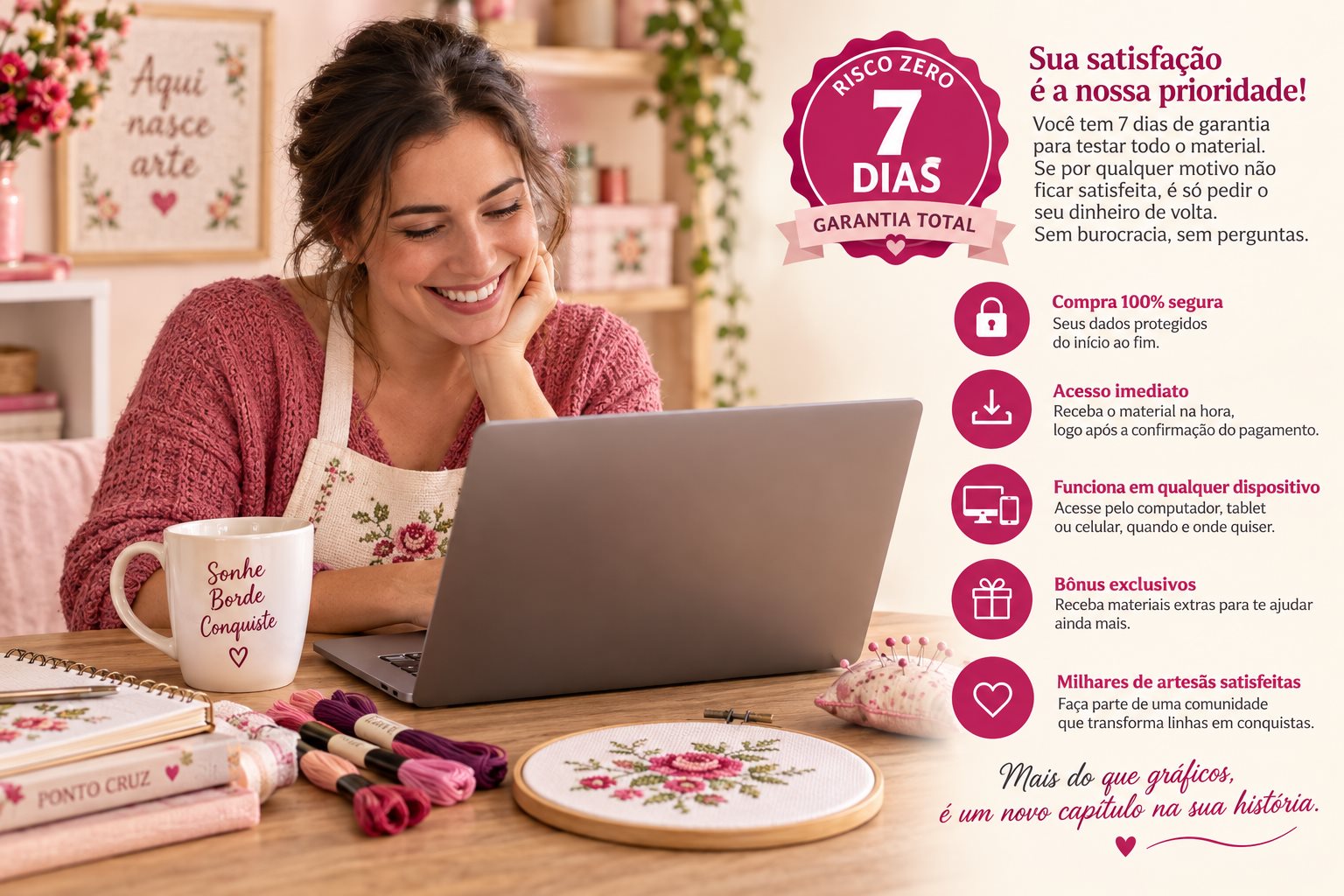 Sua satisfação é a nossa prioridade: 7 dias de garantia total